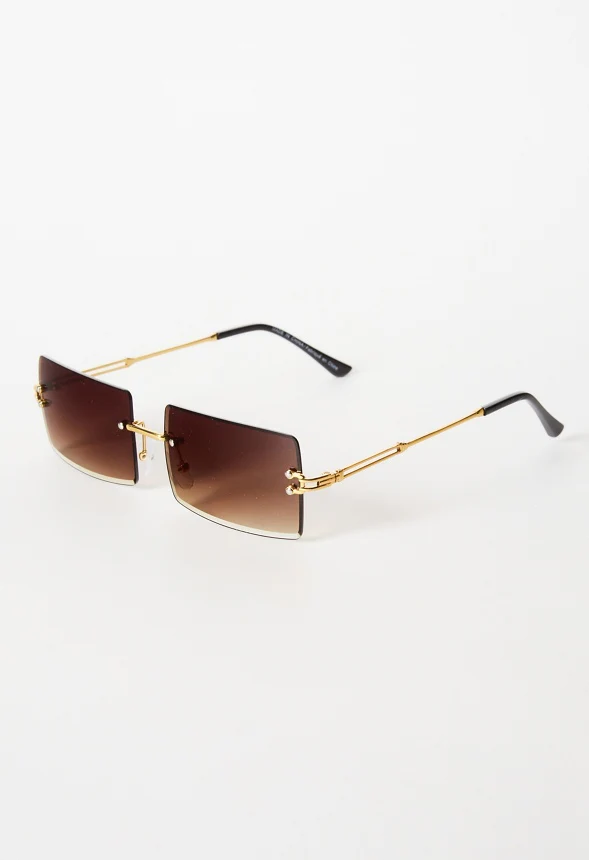 Rimless Tapered Edge Sunglasses - Image 3