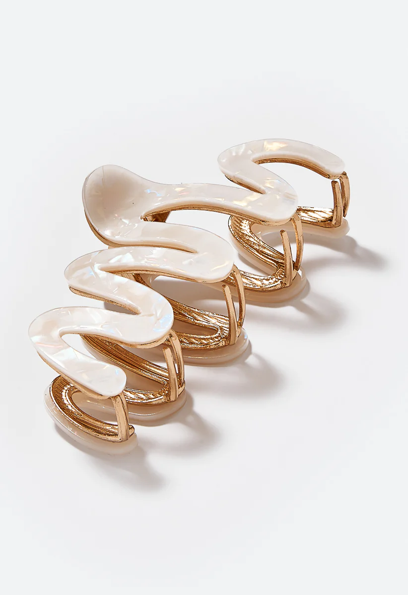 Rita Resin Inlay Wiggle Hair Claw - Image 3