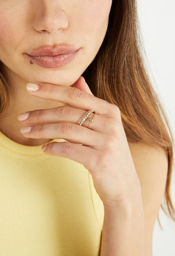 Rivka Mixed Band Ring Stack - Image 2