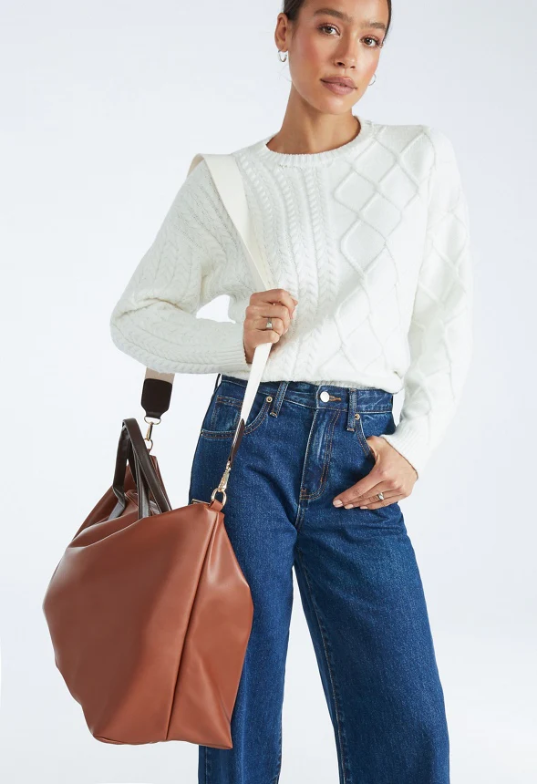 Rolled Handle Zippered Weekender - Image 7