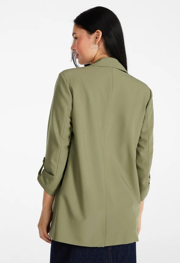 Rolled Sleeve Blazer - Image 2