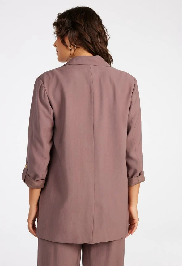 Tailored Rolled Sleeve Blazer - Image 3