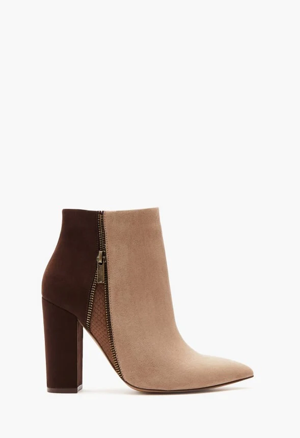 Rosamund Patchwork Block Heeled Bootie - Image 2