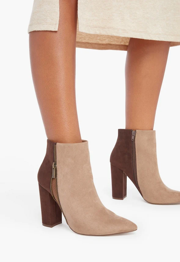 Rosamund Patchwork Block Heeled Bootie - Image 5