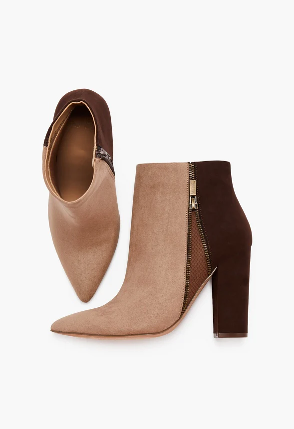 Rosamund Patchwork Block Heeled Bootie - Image 6