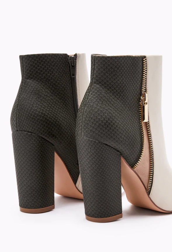 Rosamund Patchwork Block Heeled Bootie - Image 4