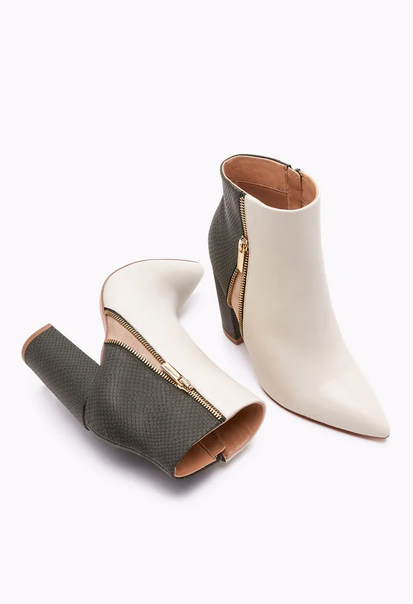 Rosamund Patchwork Block Heeled Bootie - Image 6