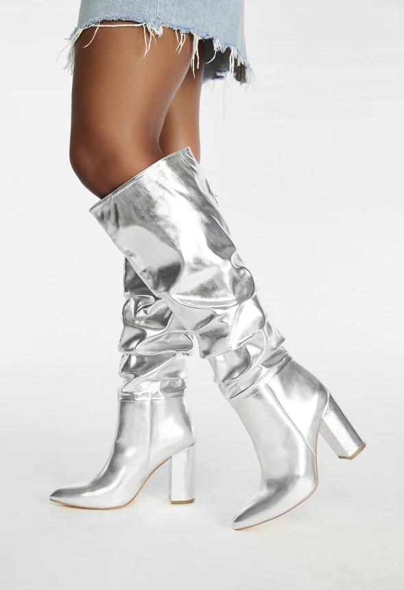 Rosamund Slouch Heeled Boot - Image 7