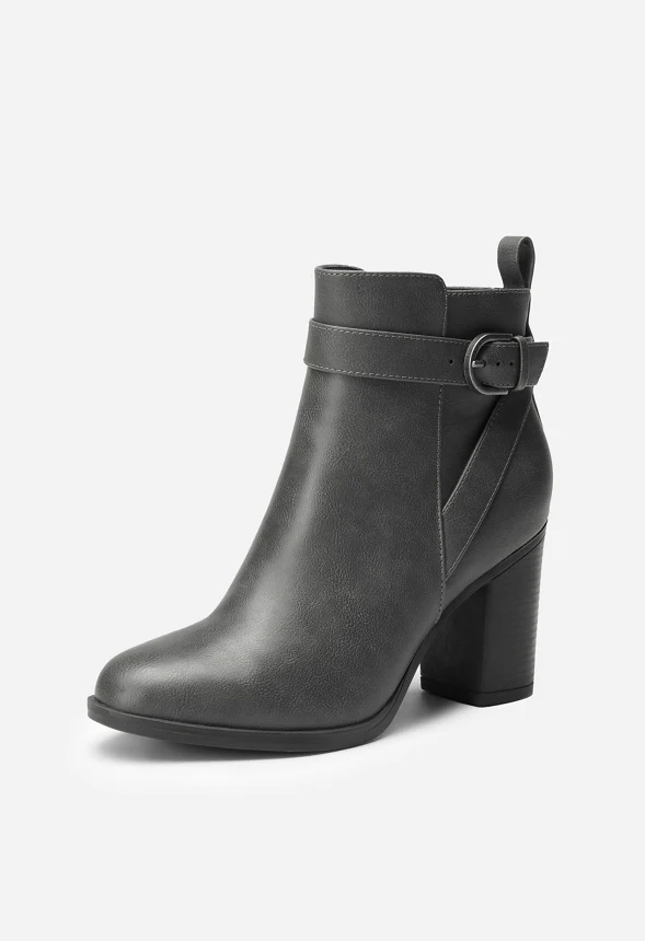 Round-Toe Buckle Ankle Bootie - Image 2