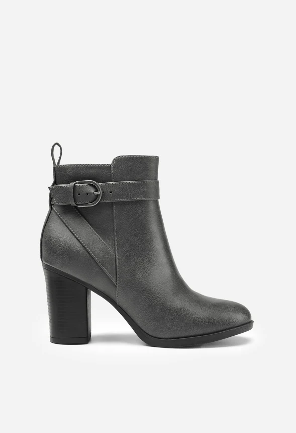 Round-Toe Buckle Ankle Bootie - Image 3