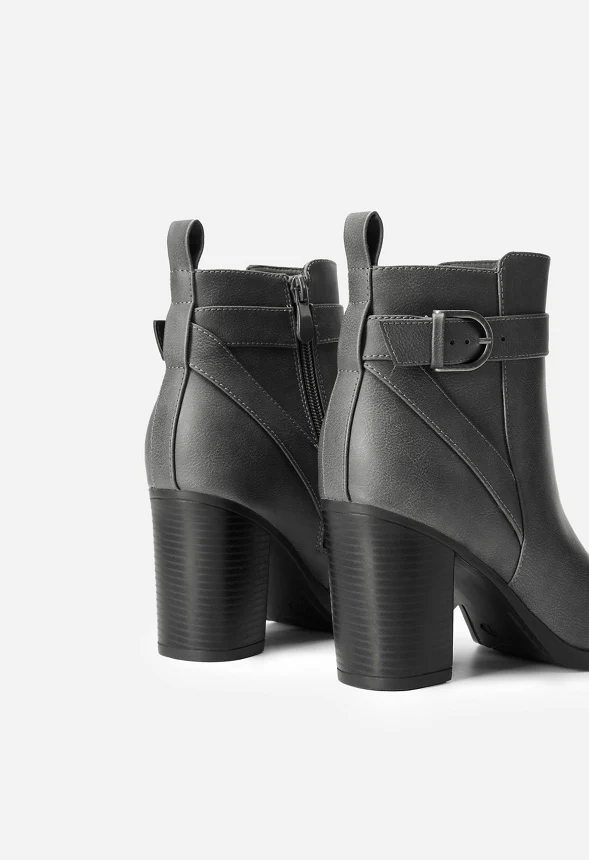 Round-Toe Buckle Ankle Bootie - Image 4