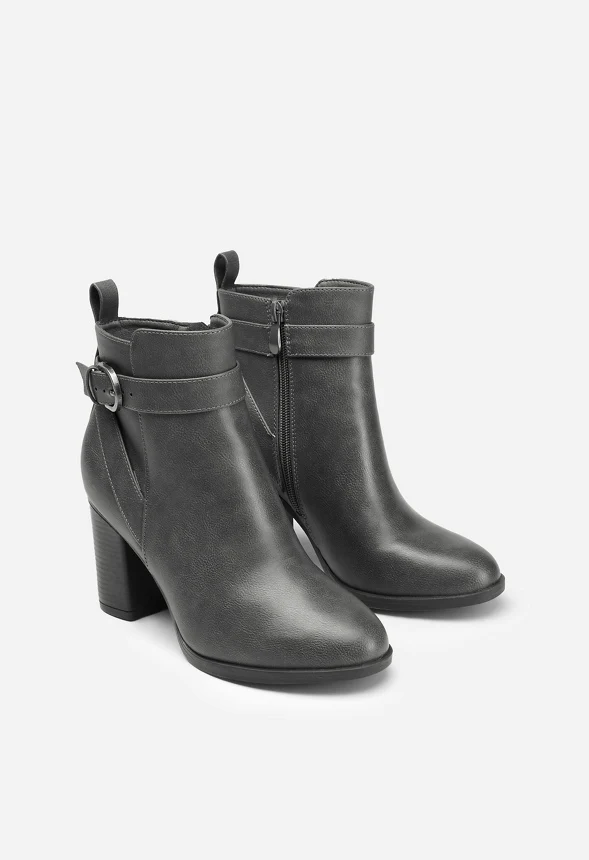 Round-Toe Buckle Ankle Bootie - Image 5