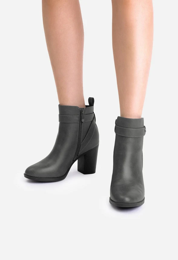 Round-Toe Buckle Ankle Bootie - Image 7