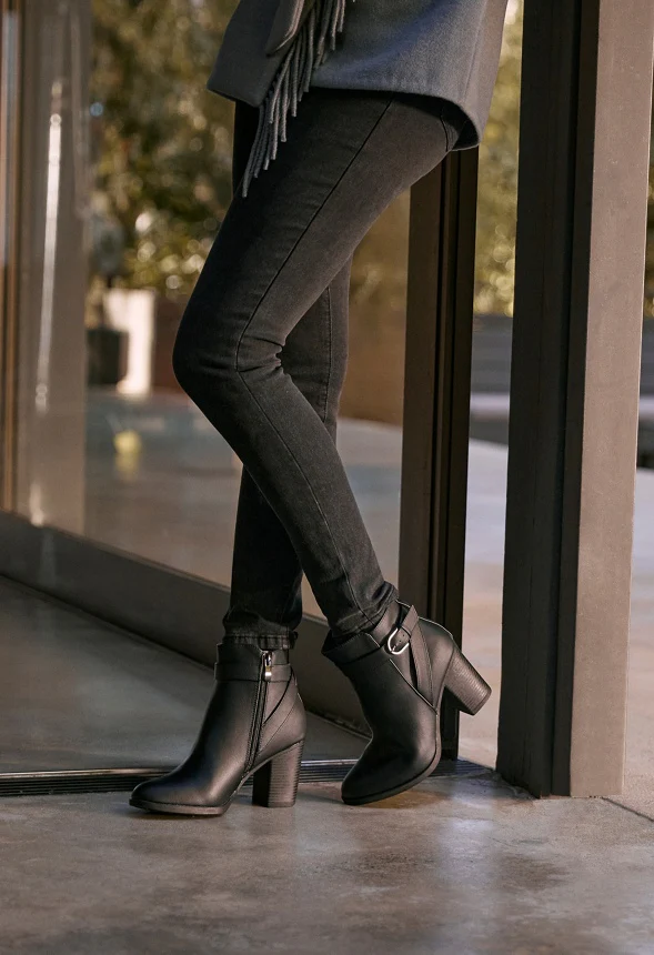 Round-Toe Buckle Ankle Bootie - Image 8