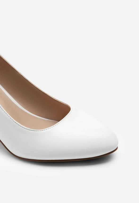 Round-Toe Chunky Heel Pumps - Image 6