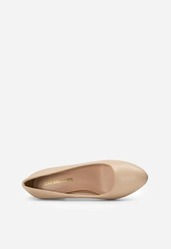 Round-Toe Chunky Heel Pumps - Image 3