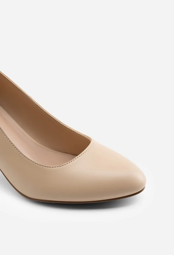 Round-Toe Chunky Heel Pumps - Image 5