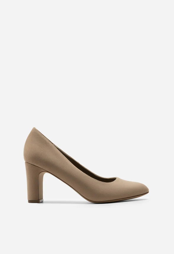 Round-Toe Chunky Heel Pumps - Image 3