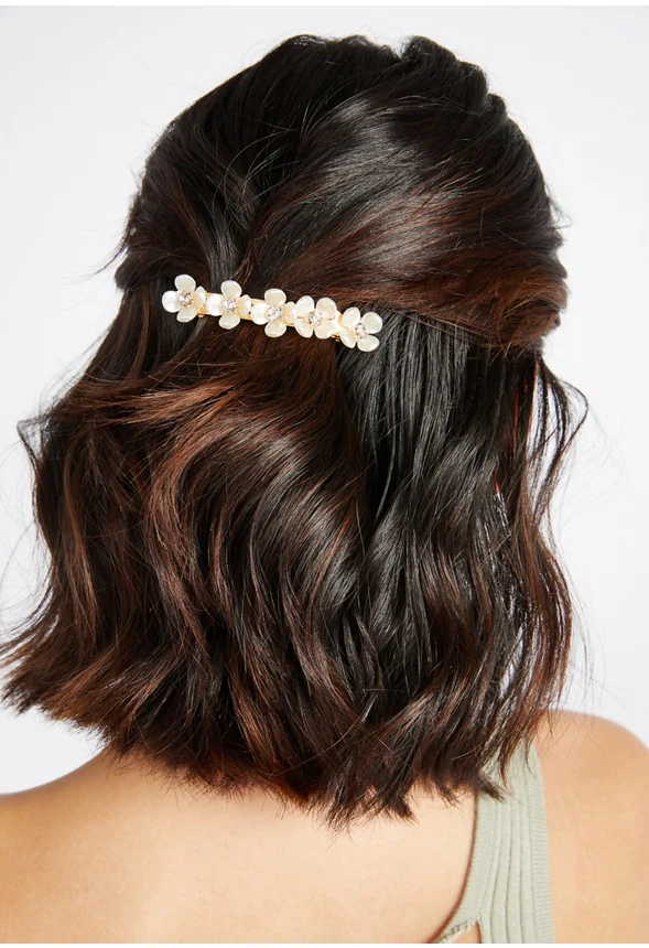 Ruby Flower Hair Clip