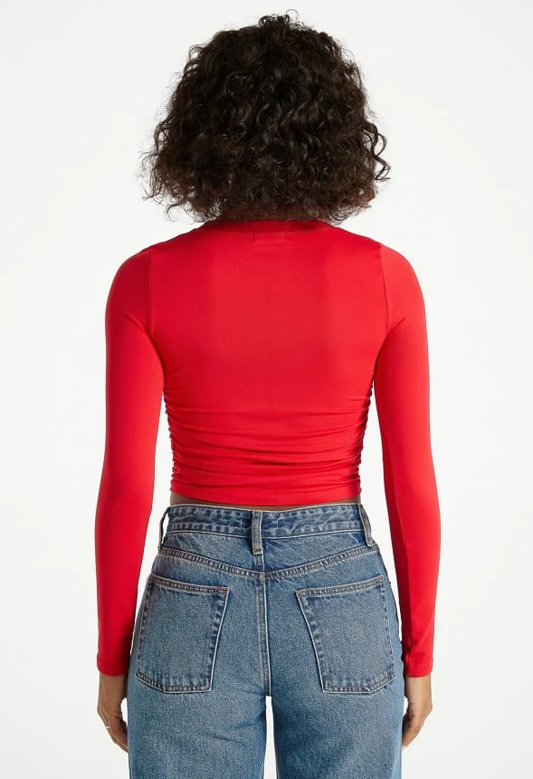 Ruched Crop Tee - Image 2