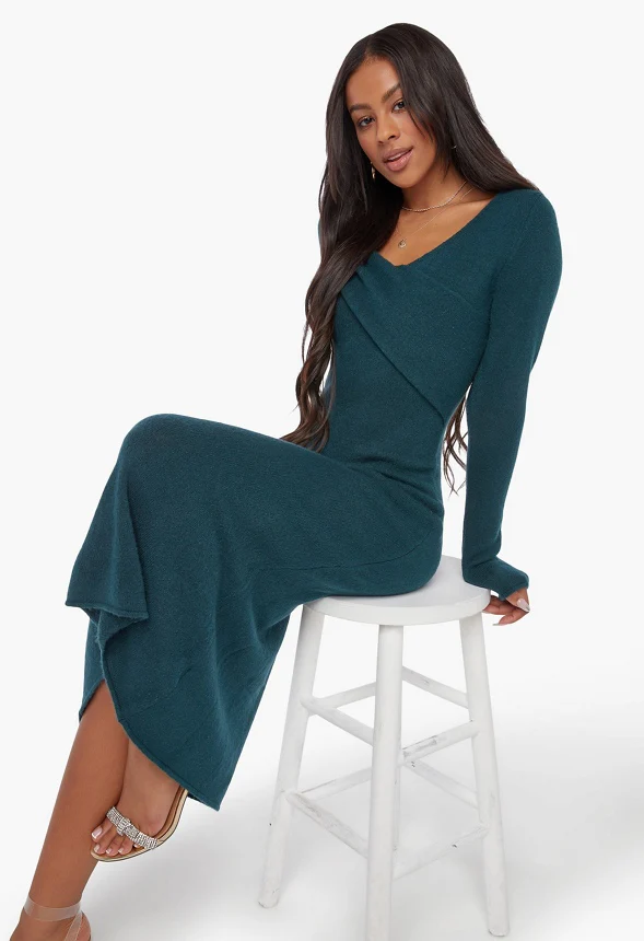Ruched Heather Sweater Midi Dress - Image 2