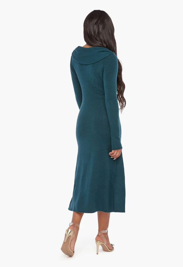 Ruched Heather Sweater Midi Dress - Image 3