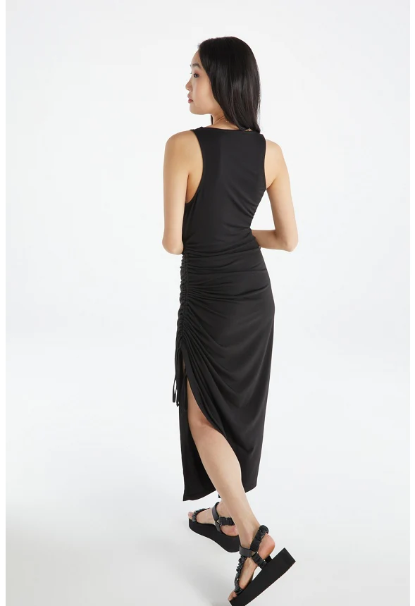 Ruched Maxi Tank Dress - Image 3