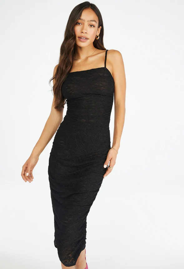Ruched Mesh Midi Skirt - Image 5