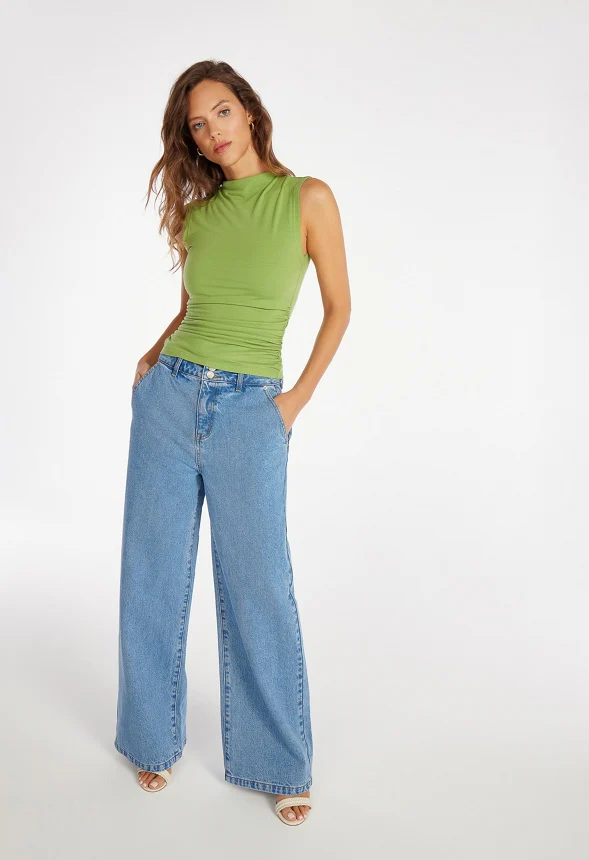 Ruched Mock Neck Tank - Image 8