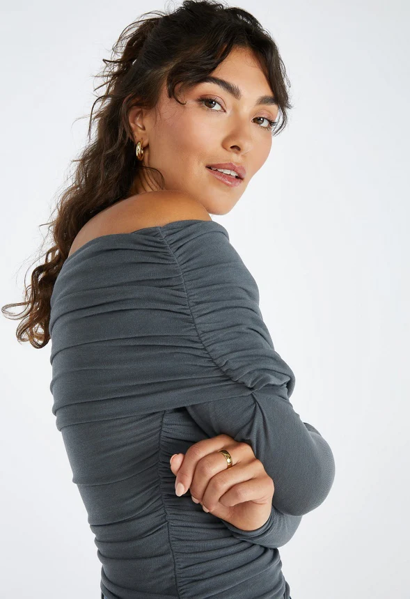 Ruched Off Shoulder Top - Image 4