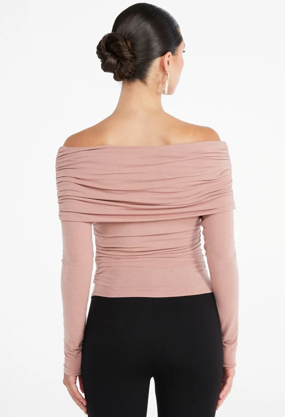 Ruched Off Shoulder Top - Image 2