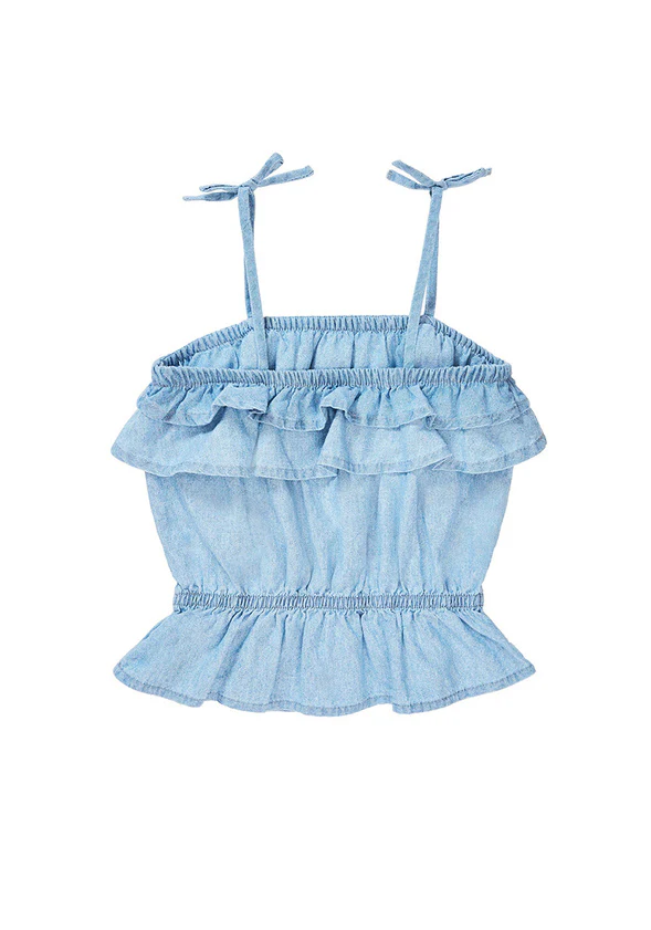 Ruffle Chambray Tank - Image 2