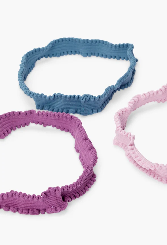 Ruffle Edge 3 Pack Elastic Headbands - Image 2