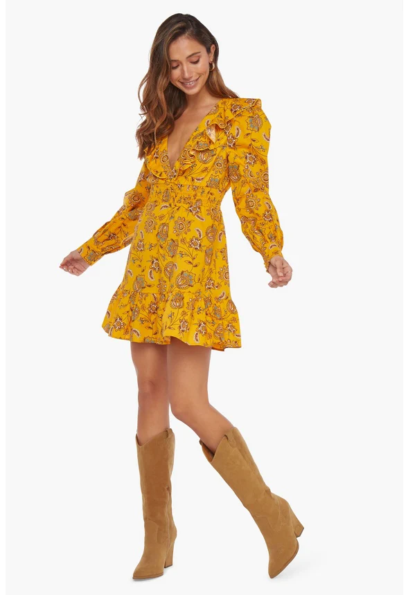 Ruffle Fit & Flared Mini Dress - Image 2