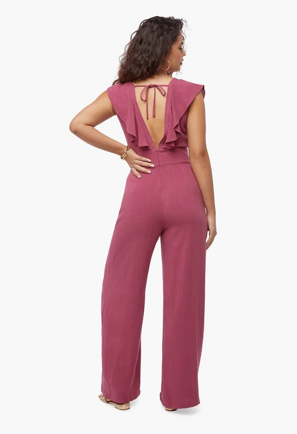 Ruffle Front Jumpsuit - Image 4