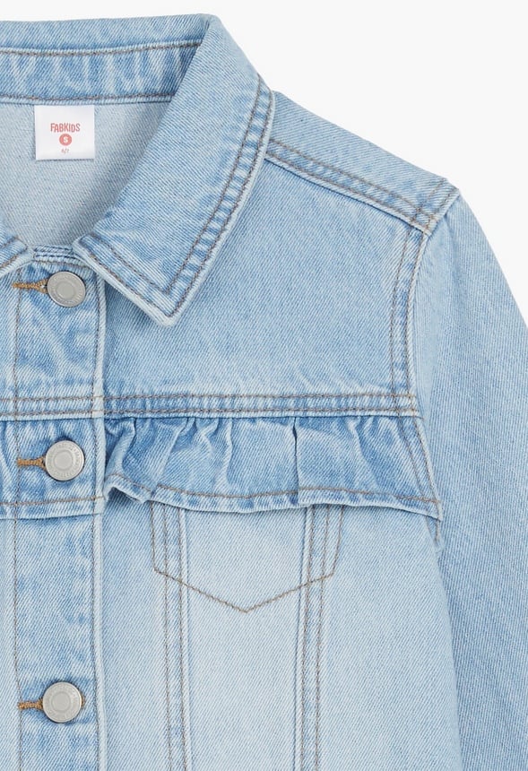 Ruffle Oversized Trucker Jacket - Image 3