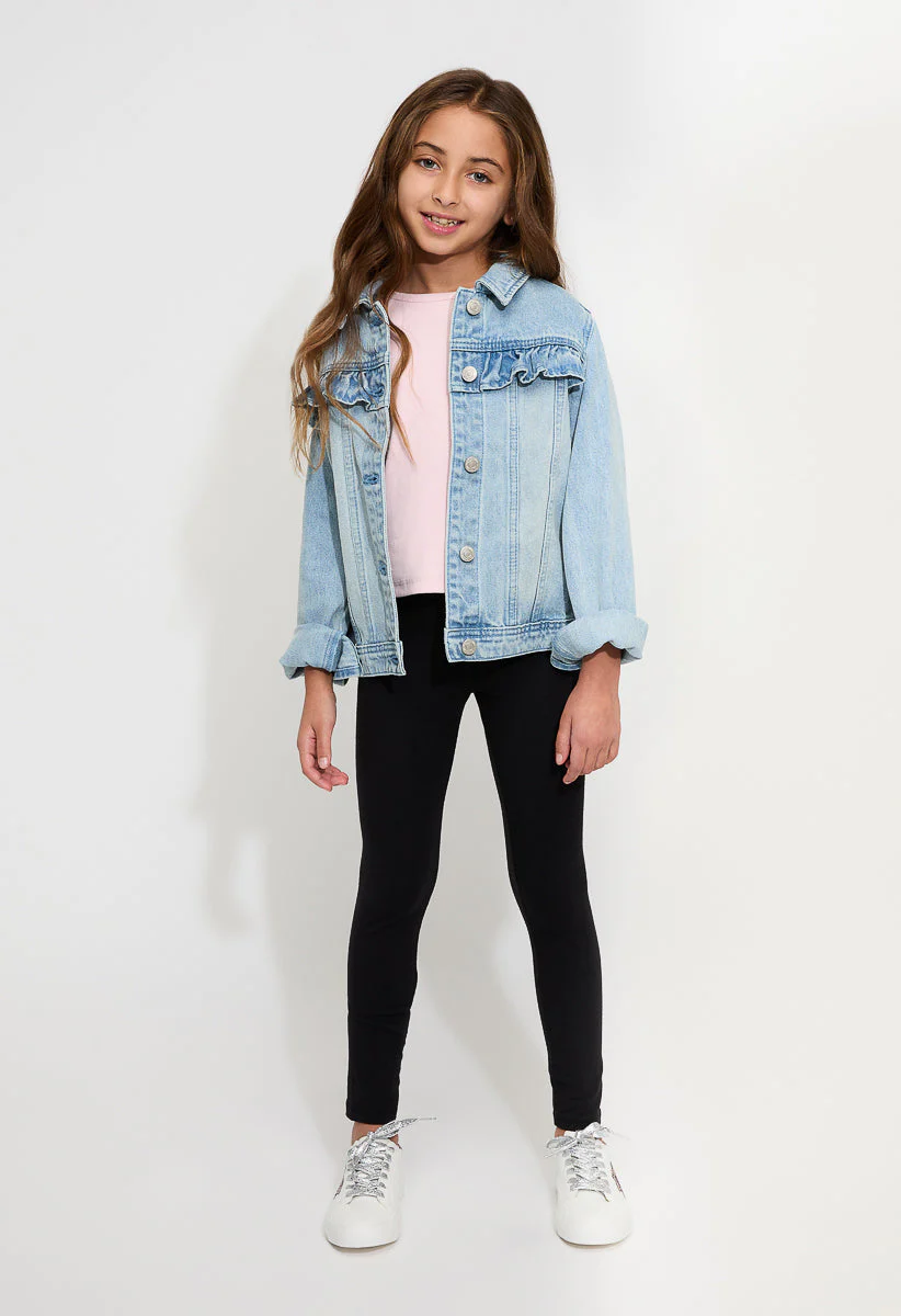 Ruffle Oversized Trucker Jacket - Image 3