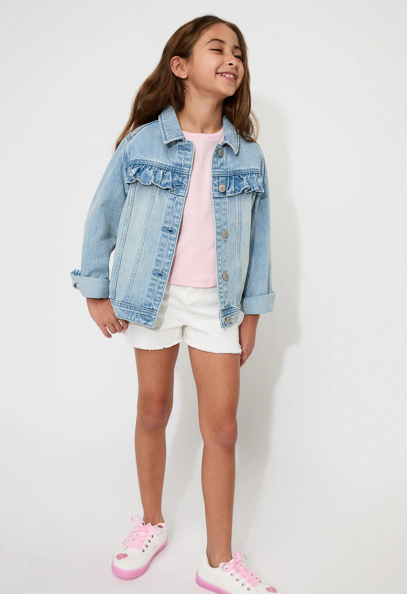 Ruffle Oversized Trucker Jacket - Image 5