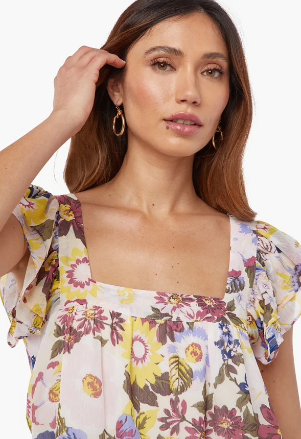 Ruffle Short Sleeve Top - Image 4