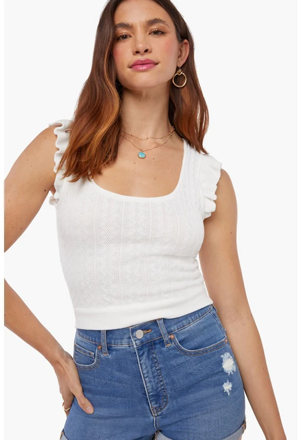 Ruffle Sweater Tank Top - Image 4