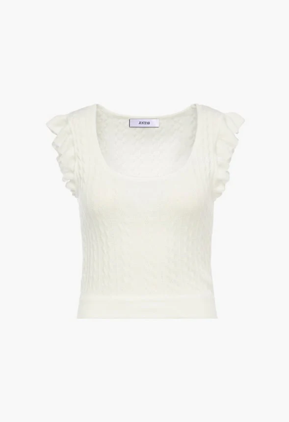 Ruffle Sweater Tank Top - Image 5