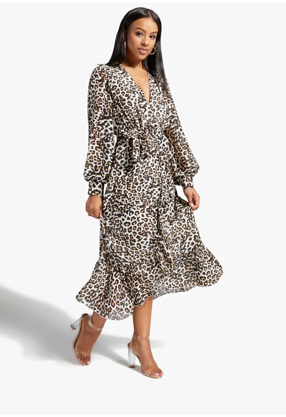 Ruffle Wrap Dress - Image 4