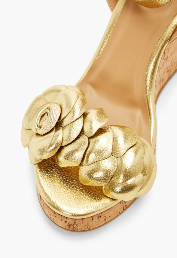 Rumi Floral Cork Wedge - Image 4