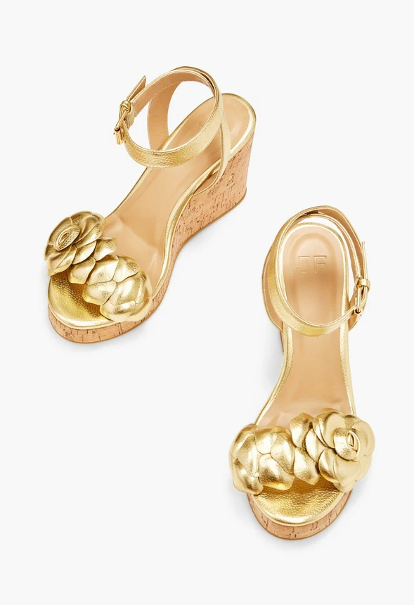 Rumi Floral Cork Wedge - Image 6