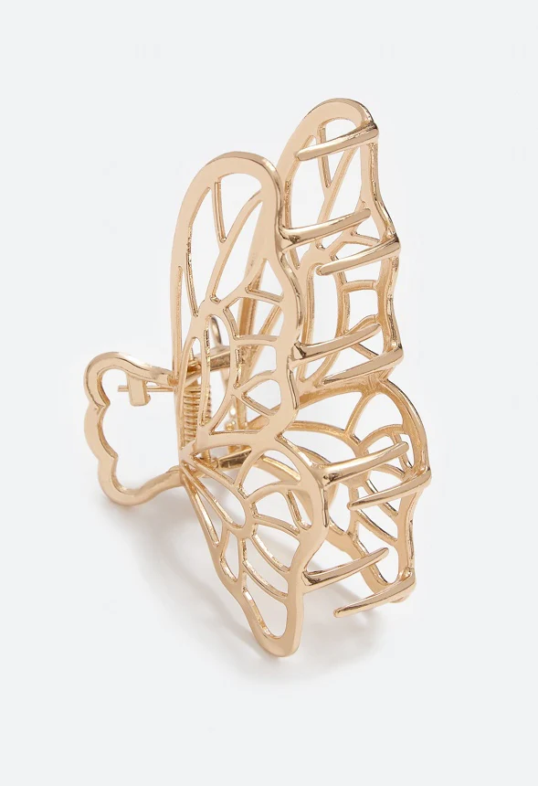 Rylee Filigree Metal Butterfly Hair Claw - Image 2