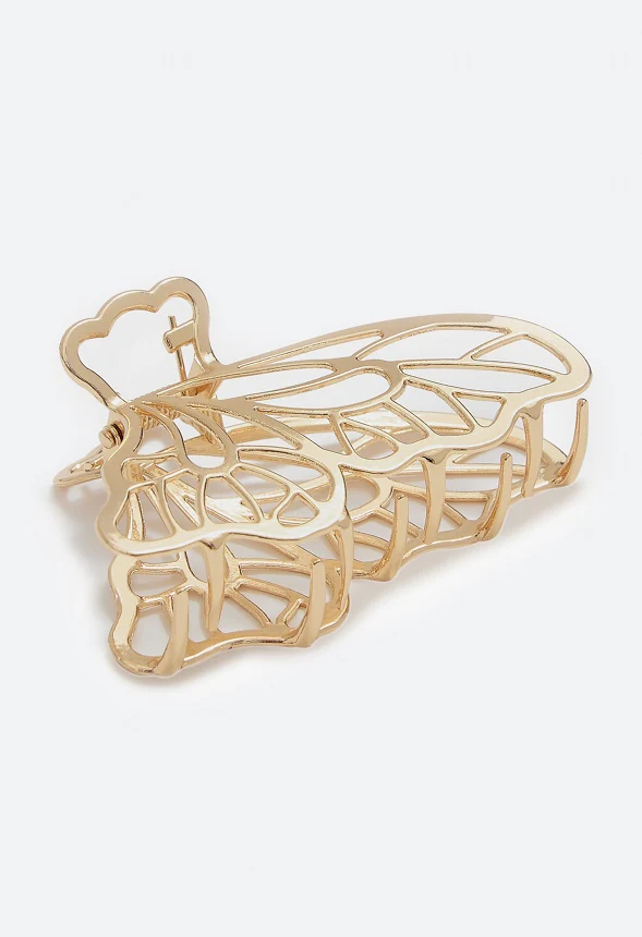 Rylee Filigree Metal Butterfly Hair Claw - Image 3