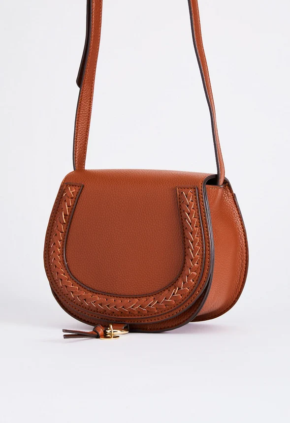 Saddle Bag Crossbody Bag With Whipstitch - Image 2
