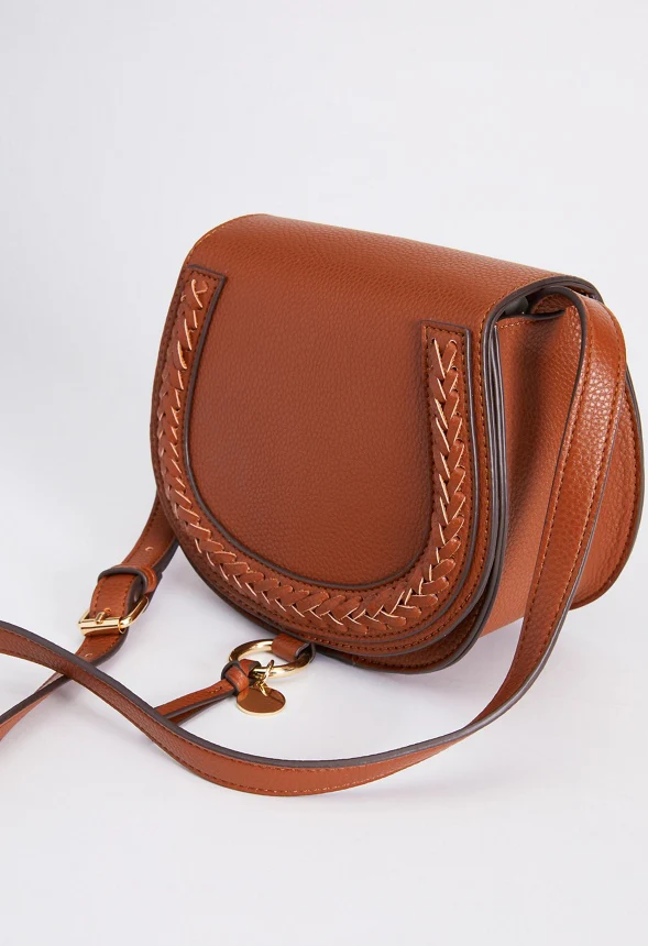 Saddle Bag Crossbody Bag With Whipstitch - Image 5