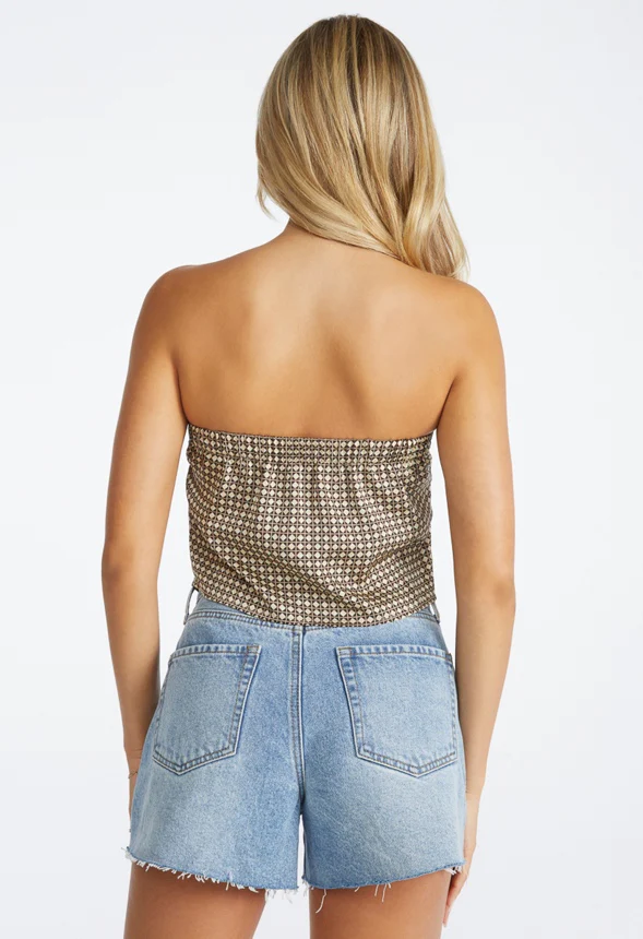 Satin Bandeau Top - Image 2