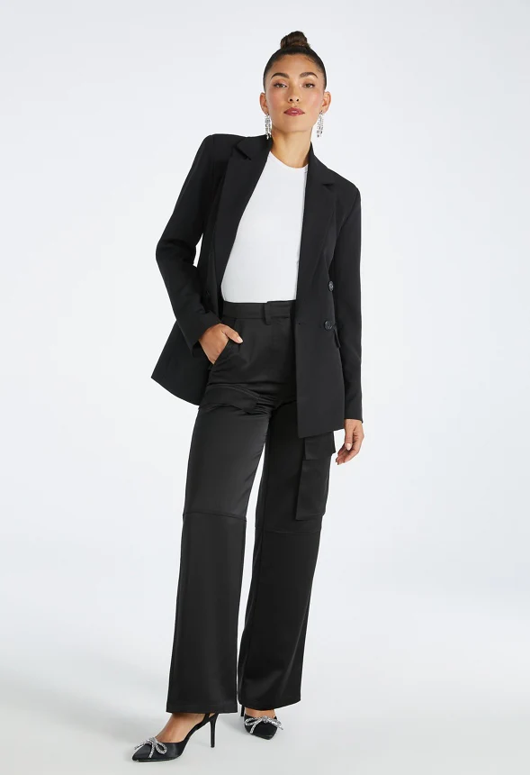 Satin Cargo Trousers - Image 5